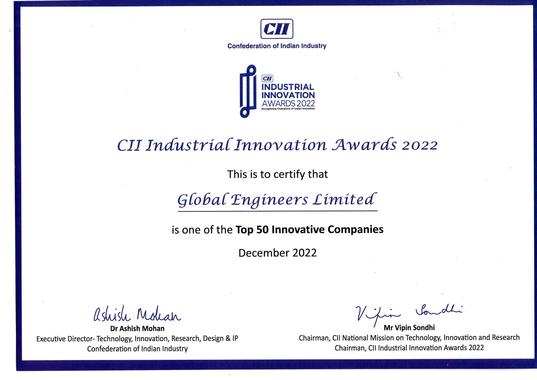 CII Industrial Innovation Awards